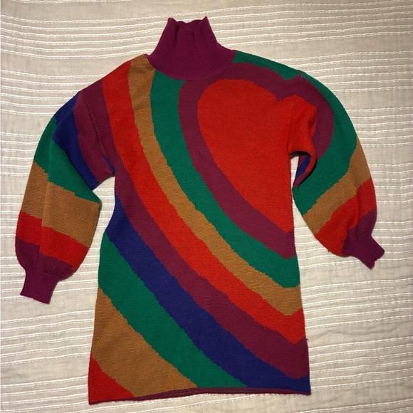 FARM Rio Rainbow Wild Hearts Sweater Dress - Picture 4 of 5